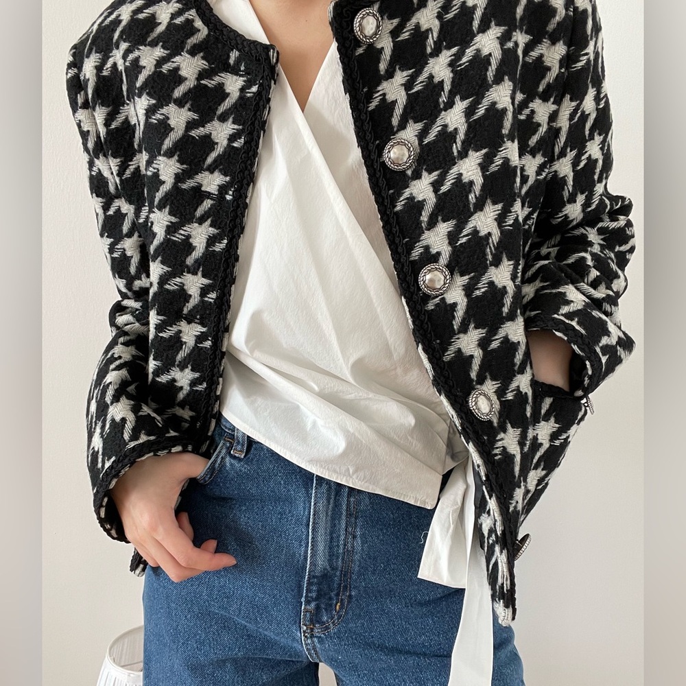 ava molli tweed blazer - vintage chanel style look